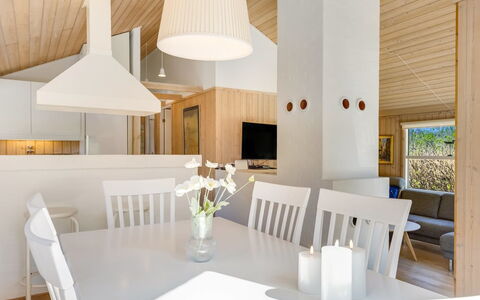 Ømod - 300M from the Sea: Interior Design, Möbel, Flooring, Fussboden, Light Fixture, Holz, Decke, Zimmer, Esszimmer, Stuhl
