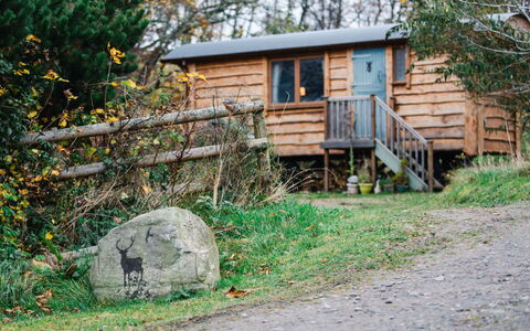Shepherds Hut: Pflanze, Gebäude, Fenster, Blatt, Baum, Haus, Natürliche Landschaft, Holz, Vegetation, Grundstueck