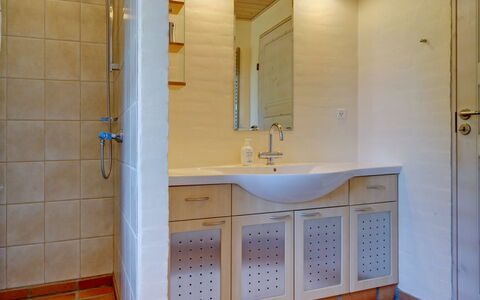 Siegried - 2.2Km from the Sea: Bad Sink, Flooring, Armatur, Interior Design, Wand, Fussboden, Sinken, Badezimmer, Holz, Badezimmerschrank
