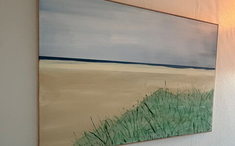 Adils - 2.5Km from the Sea: Blau, Küste, Meer, Ozean, Ufer, Moderne Kunst, Farbe