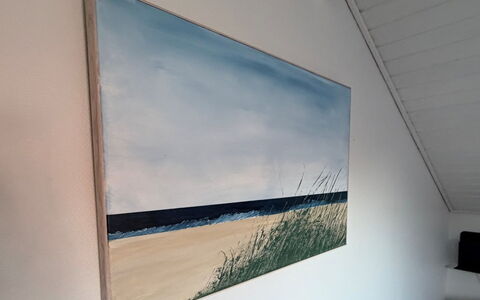Adils - 2.5Km from the Sea: Meer, Küste, Ozean, Moderne Kunst, Ufer, Bilderrahmen, Strand