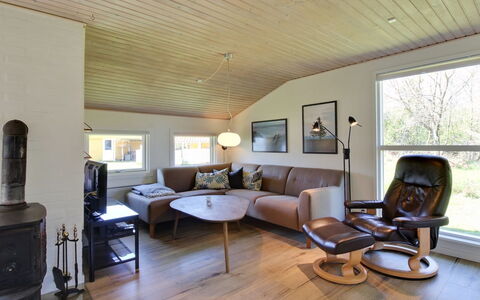 Solborg - 400M from the Sea: Interior Design, Flooring, Holz, Möbel, Fussboden, Decke, Couch, Wohnzimmer, Beleuchtung, Holzboden