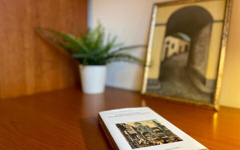 Vintage Apartment in Florence: Pflanze, Eigentum, Tabelle, Zimmerpflanze, Holz, Blumentopf, Buch, Veröffentlichung, Flooring, Fussboden