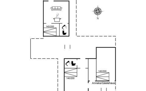 Ascen - 300M from the Sea: Wohngebiet, Strauch, Haus, Zuhause, Garten, Estate, Schatten, Landscaping, Rasen