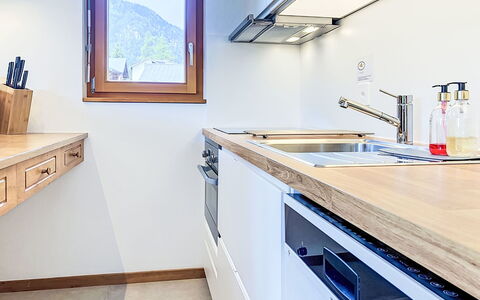 Champex 220: Küche, Countertop, Holz, Interior Design, Flooring, Küchengerät, Major Appliance, Cabinetry, Armatur, Spüle