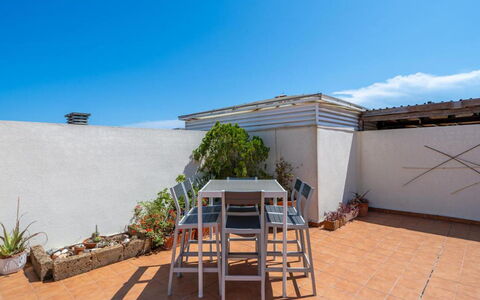 Atico Bellavista: Wohnung, Balkon, Eigentumswohnung, Zaun, Gartenmöbel