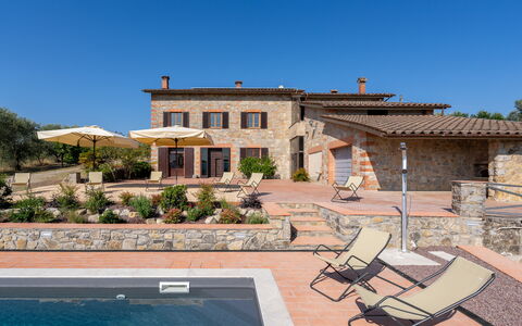 Casa Di Luca, Pool, Castelnuovo Berardenga: Zuhause, Estate, Flagstone, Schwimmbad, Landscaping, Villa, Bauernhaus, Cobblestone, Design, Water Feature