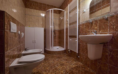 Špičák Ii: Braun, Armatur, Eigentum, Badezimmer, Lila, Toilette, Holz, Interior Design, Flooring