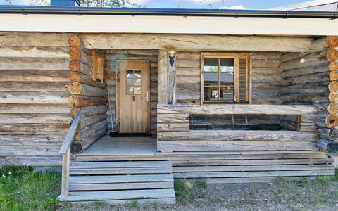 Pökkömaja B: Holz, Hütte, Blockhaus, Wald, Schuppen, Gartenbauten, Lärche, Wald, Holzbeize