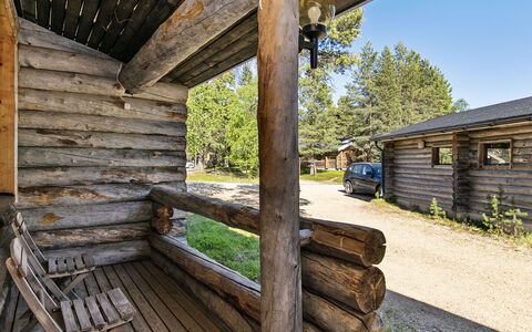 Pökkömaja B: Holz, Hütte, Blockhaus, Wald, Schuppen, Gartenbauten, Lärche, Wald, Holzbeize