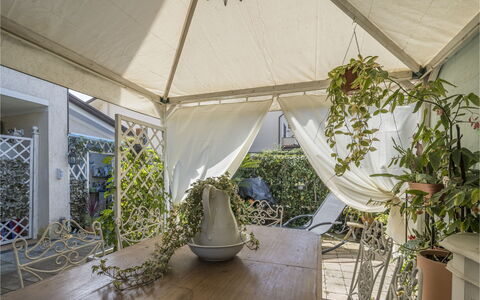 La Bouganville, Forte Dei Marmi, Private Garden, W: Blumentopf, Schatten, Outdoor Struktur, Stuhl, Garten, Zimmerpflanze, Gartenmöbel, Terrasse, Hof, Garten