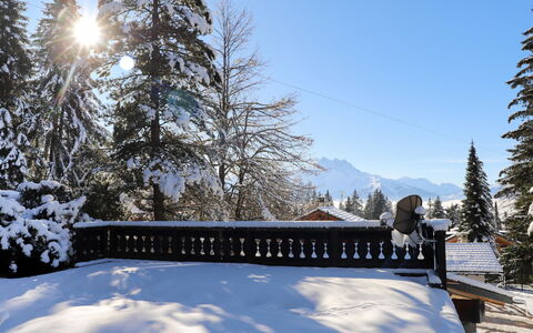 Chalet le Haut Pré: Himmel, Schnee, Gebäude, Baum, Lärche, Wolke, Steigung, Berg, Natürliche Landschaft, Haus