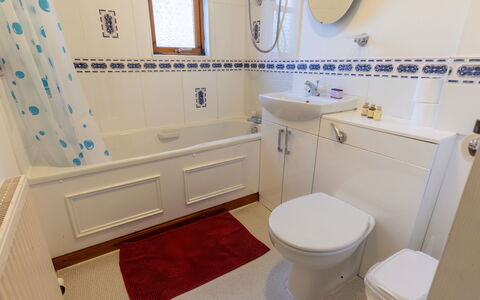 Elm Grove: Spiegel, Sinken, Armatur, Bad Sink, Zapfhahn, Lila, Badezimmer, Fenster, Fussboden, Wand