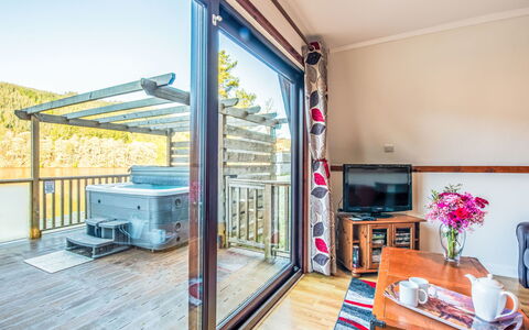 Woodhaven: Decke, Holzbeize, Hartholz, Stuhl, Balkon, Resort, Zimmerpflanze, Holzboden, Hotel, Deck