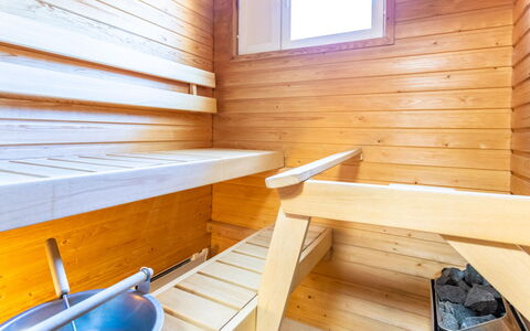 Outapailakka J 10: Holz, Hütte, Blockhaus, Wald, Schuppen, Gartenbauten, Lärche, Wald, Holzbeize