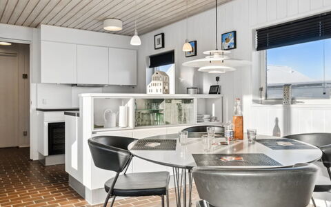 Leny - 900M from the Sea: Möbel, Interior Design, Light Fixture, Küche, Flooring, Decke, Holz, Countertop, Fussboden, Stuhl