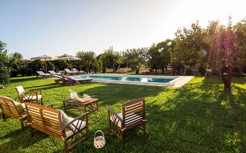 Casa Colore - Siracusa, Sicilia: Himmel, Pflanze, Wasser, Außenbank, Baum, Schwimmbad, Gartenmöbel, Natürliche Landschaft, Schatten, Freizeit