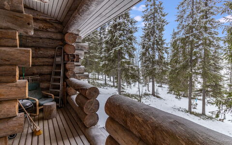 Aurinko-Ruka C6: Schnee, Winter, Holz, Hütte, Haus, Dach, Hütte, Zuhause, Einfrieren, Blockhaus