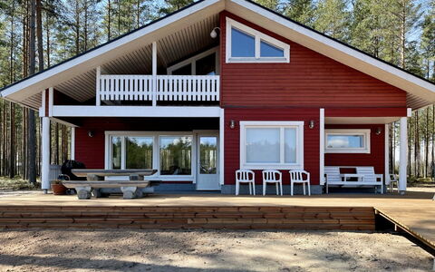 Lumpeenranta: Holz, Haus, Zuhause, Hütte, Veranda, Schatten, Abstellgleis, Blockhaus