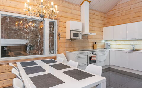 Villa Lagerlöf: Baum, Bank, Haus, Hütte, See, Teich, Wald, Blockhaus