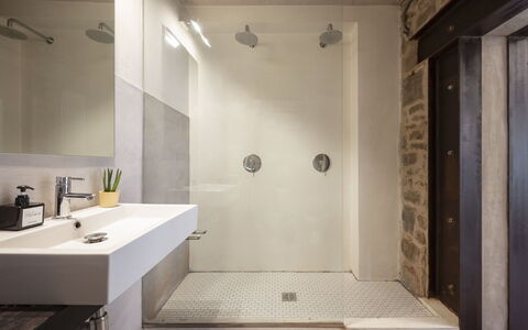 Mulino Morandi: Spiegel, Zapfhahn, Armatur, Sinken, Badezimmer, Bad Sink, Flooring, Fussboden, Holz
