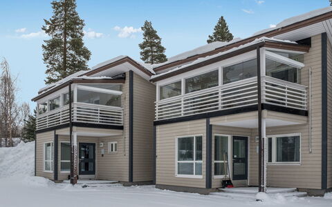 Vuokatinranta Suite 2 B: Abstellgleis, Zuhause, Winter, Einfrieren, Hütte, Schnee, Balkon, Veranda, Schiebefenster