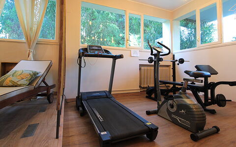 Dal Molin Apartment, Garda Lake, Ac, Fitness, Jacu: Eigentum, Trainingsgerät, Fenster, Holz, Interior Design, Fussboden, Flooring, Hartholz, Trainingsgeräte