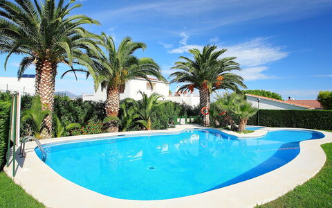 El Paraiso: Schwimmbad, Eigentum, Grundeigentum, Urlaub, Resort, Palme, Azurblau, Wasser, Freizeit, Baum
