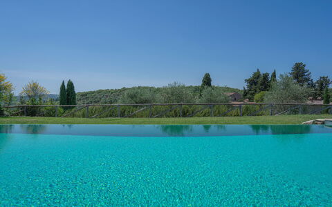 Chiara House In Galenda, Chianti, Pool And Nature: Wasser, Himmel, Wasservorräte, Pflanze, Natur, Baum, Natürliche Landschaft, See, Küsten Und Ozeanische Forms, Schwimmbad