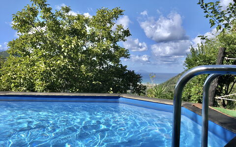 San Noto House With Pool Ac Wifi: Blau, Wasser, Schwimmbad, Freizeit, Gartenmöbel, Resort, Schatten, Tropen, Eco Hotel, Water Feature