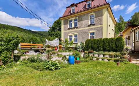 Desná V Jizerských Horách 841: Haus, Strauch, Zuhause, Hütte, Garten, Estate, Garten, Hinterhof, Landscaping, Bauernhaus