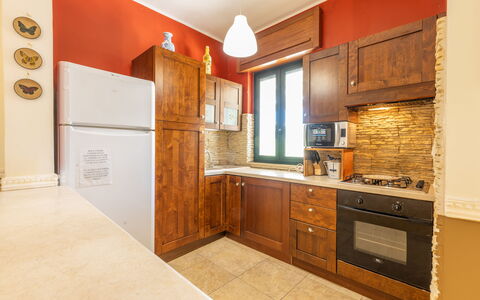 Villetta Estiva With Private Pool Gallipoli: Cabinetry, Countertop, Eigentum, Gebäude, Küchengerät, Schublade, Holz, Küche, Beleuchtung, Interior Design