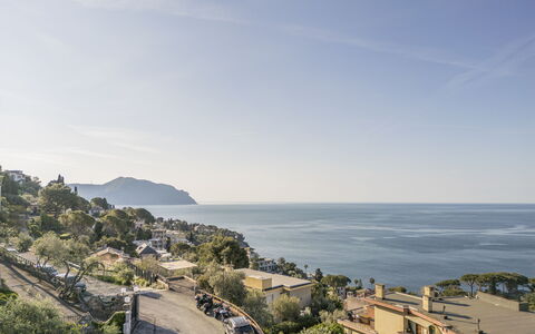 Pieve Ligure Seaside View, Wifi: Küste, Horizont, Küsten Und Ozeanische Forms, Meer, Landschaft, Ozean, Ufer, Bergstation, Strand, Vorgebirge