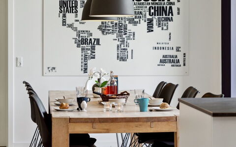 Gertraude - 800M from the Sea: Interior Design, Möbel, Wandaufkleber, Zimmer, Wohnzimmer, Stuhl, Esszimmer, Küche & Esszimmer Tisch, Lampe, Hintergrund