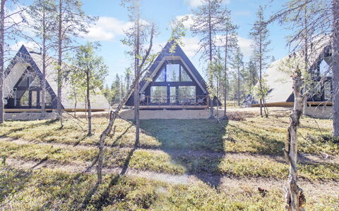 Kota Villa C: Holz, Hütte, Blockhaus, Wald, Schuppen, Gartenbauten, Lärche, Wald, Holzbeize
