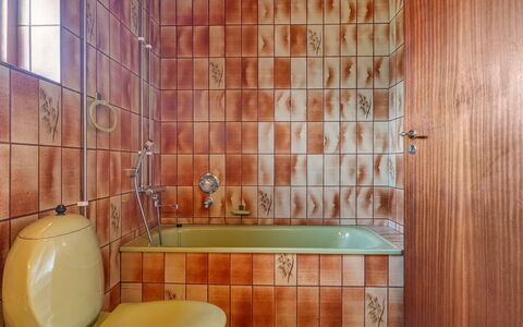 Natalija - 700M from the Sea: Badezimmer, Flooring, Armatur, Wand, Fussboden, Interior Design, Zapfhahn, Fliese, Installation, Bad Sink