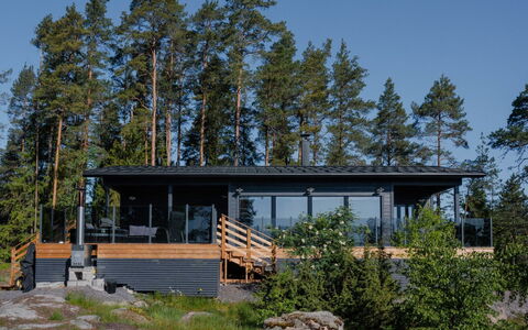Sjöboda Hill: Veranda, Schatten, Deck, Klang, Blockhaus, Balkon, Eco Hotel, Lärche, Outdoor Struktur