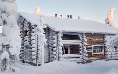 Luppo: Schnee, Winter, Holz, Hütte, Haus, Zuhause, Dach, Einfrieren, Abstellgleis, Blockhaus