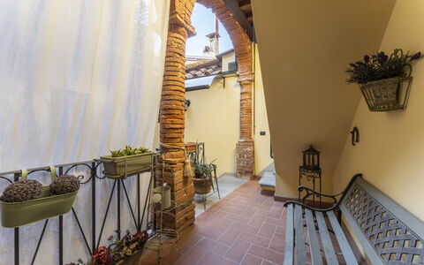 Lounge Flat Camaiore, Wifi, Versilia Coast: Pflanze, Gebäude, Holz, Zimmerpflanze, Fussboden, Wand, Flooring, Stuhl, Haus, Grundeigentum