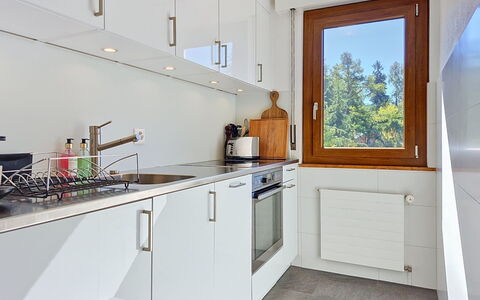 La Verdure Est N°22: Küche, Countertop, Küchengerät, Flooring, Major Appliance, Interior Design, Holz, Cabinetry, Fussboden, Haushaltsgerät