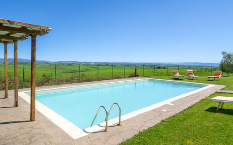La Palazzina, Ville Di Corsano, Home And Pool: Blau, Schwimmbad, Gartenmöbel, Resort, Schatten, Eco Hotel, Hazienda, Villa, Bauernhaus, Freizeitzentrum