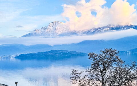 Gravedona 787: Blau, Bergforms, Wasser, Natur, Winter, Berg, Natürliche Landschaft, Gebirge, Hügel, Schnee