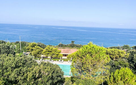 Castiglioncello 230: Meer, Ozean, Küste, Sonnenlicht, Schatten, Abend, Balkon, Markise, Strand, Schatten