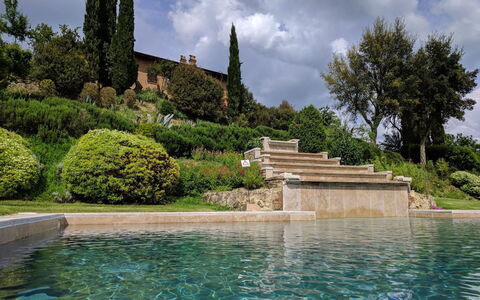 Podere della Bruciata: Strauch, Landschaft, Garten, Landscaping, Water Feature, Botanischer Garten, Immergrün, Hinterhof, Hecke