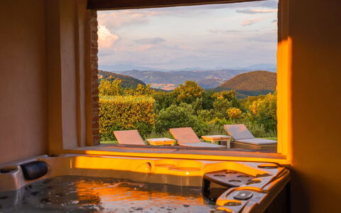 Villa Sibilla: Resort, Eco Hotel, Schwimmbad, Abend, Estate, Nacht, Dämmerung, Villa, Hotel