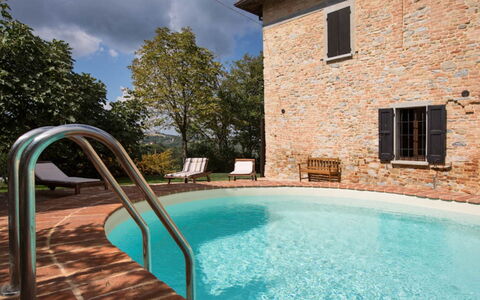 Cascina Arcangelo: Die Architektur, Verbundwerkstoff, Schwimmbad, Estate, Bauernhaus, Gartenmöbel, Villa, Hinterhof