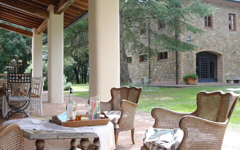 Villa Antonella: Möbel, Holz, Stuhl, Gartenmöbel, Tabelle, Schatten, Garten, Tisch Im Freien, Terrasse, Outdoor Struktur
