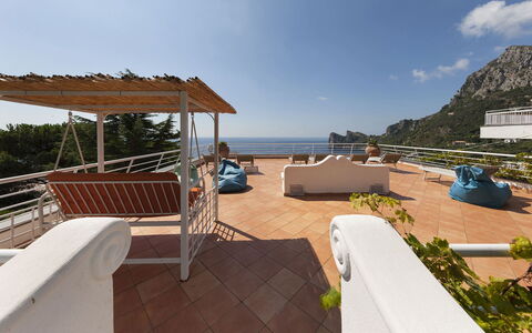 Villa Nerano: Wohnung, Balkon, Stuhl, Resort, Eco Hotel, Hotel, Gartenmöbel, Zimmerpflanze, Bucht