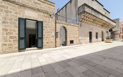 Morciano di Leuca 1: Verbundwerkstoff, Beton, Mauerwerk, Backstein, Fliese, Flagstone, Schatten, Auffahrt, Cobblestone