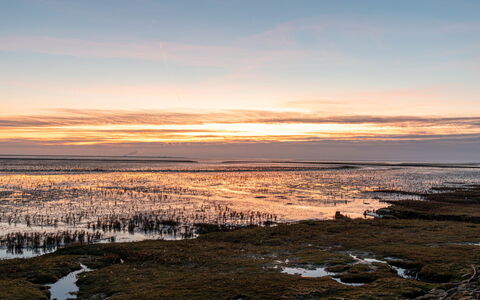 Krebs: Himmel, Wasser, Wasservorräte, Horizont, Dämmerung, Natürliche Landschaft, Ökoregion, Sonnenuntergang, Wolke